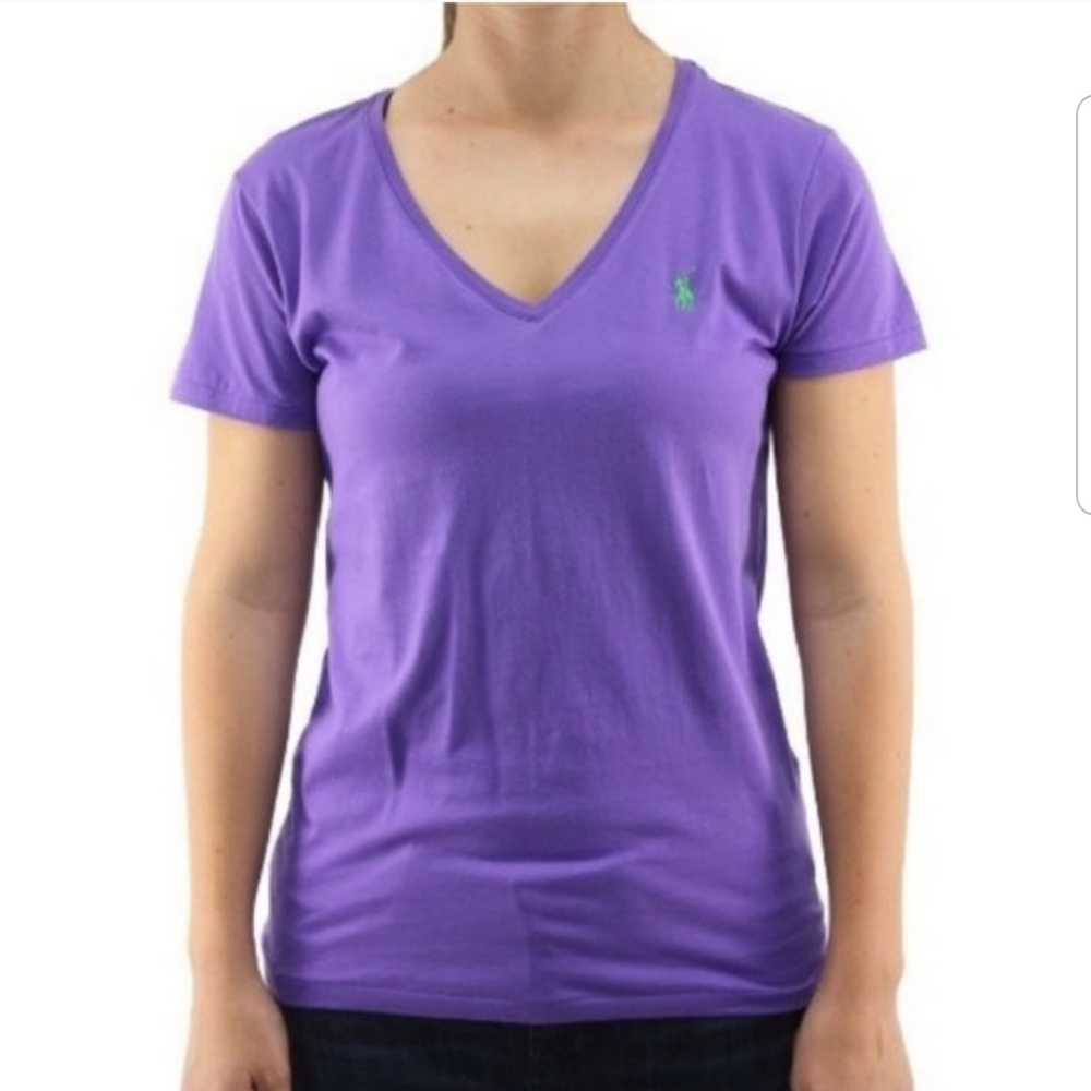 Ralph Lauren Purple V-neck T-Shirt